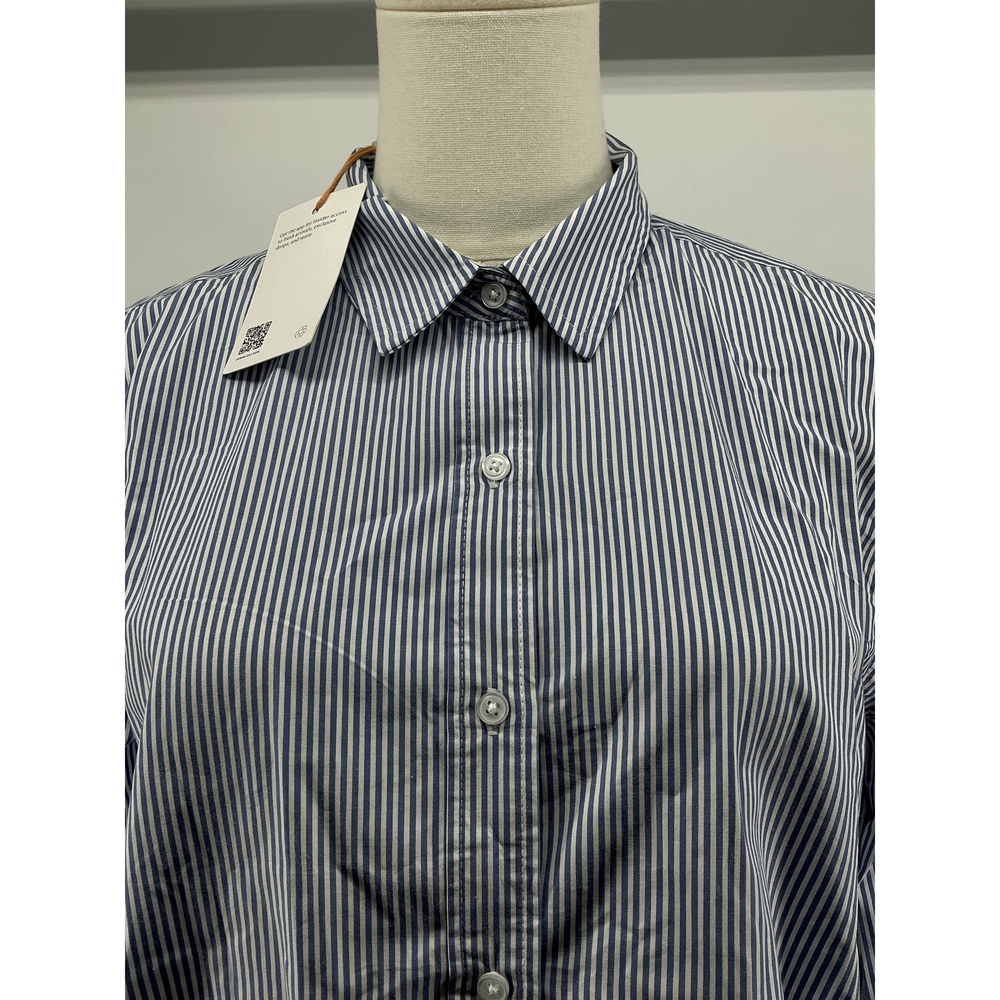 100% Organic Cotton Poplin Long Sleeve Shirt - Picture 3 of 3